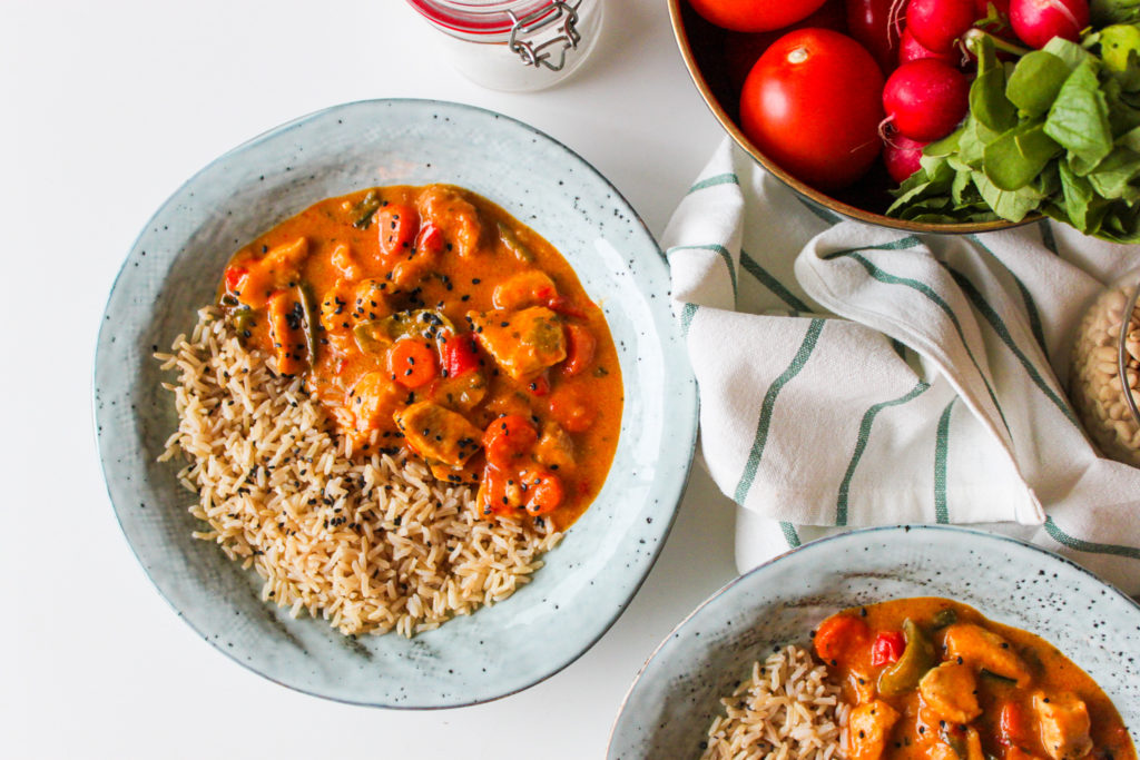 Rode curry met kip en paprika - As Cooked By Ginger