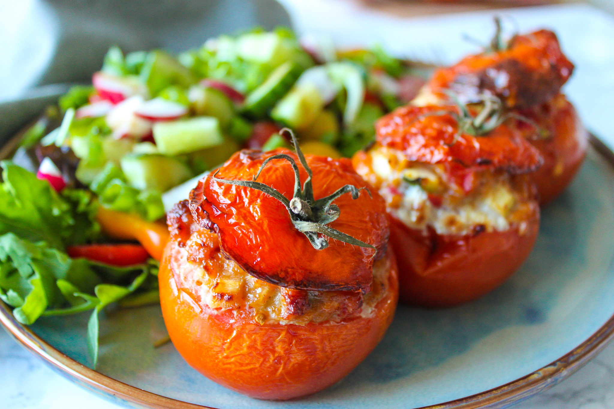 Verminderen Vouwen slijm Gevulde tomaten met groentjes - As Cooked By Ginger
